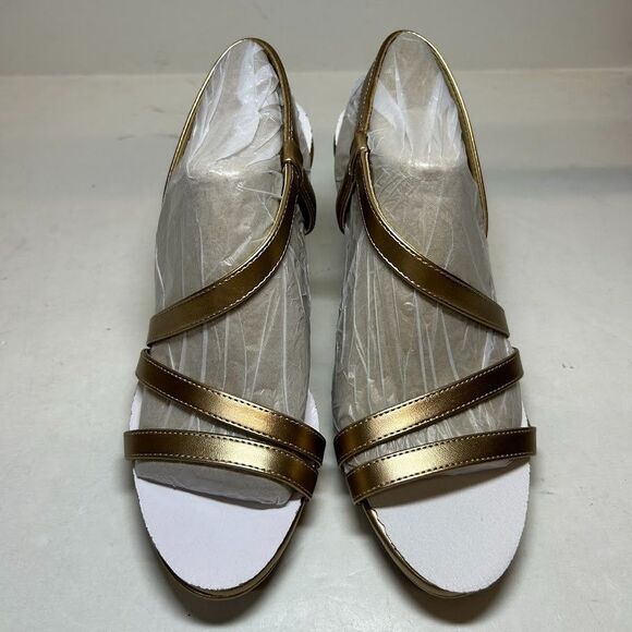 Naturalizer Womens 7 M Bronze Pearl Strappy High Heel Pumps Sandals NIB KN9 - Picture 5 of 5